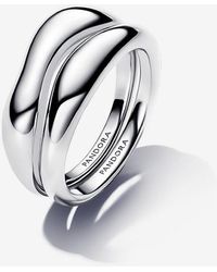 PANDORA - Organically Shaped Stacking Rings - Lyst