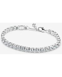 PANDORA - Sparkling Bold Tennis Bracelet - Lyst