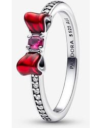 PANDORA - Disney Princess Snow White Bow 193652c01 Silver Ring - Lyst