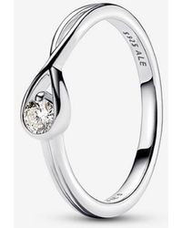 PANDORA - Infinite Sterling Lab-Grown Diamond Ring - Lyst