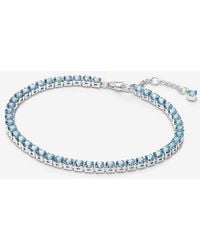 PANDORA - Sparkling Tennis Bracelet - Lyst