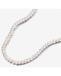 PANDORA - Treated Freshwater Cultured Pearls T-bar Collier Necklace - Lyst
