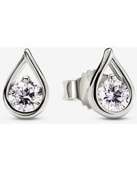 PANDORA - Infinite 14K Lab-Grown Diamond Earrings - Lyst