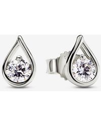 PANDORA - Infinite 14K Lab-Grown Diamond Earrings - Lyst