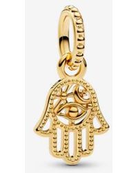 PANDORA - Protective Hamsa Hand Dangle Charm - Lyst