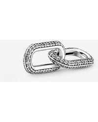 PANDORA - Me Styling Pavé Double Link - Lyst