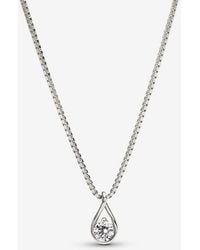 PANDORA - Brilliance Lab-created 0.25 Ct Tw Diamond Pendant & Necklace - Lyst