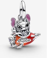PANDORA - Disney Stitch Rocket Ship Dangle Charm - Lyst