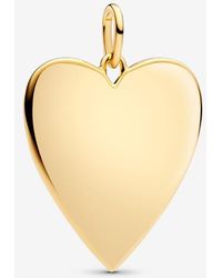 PANDORA - Engravable Heart Oversized Tag Pendant - Lyst