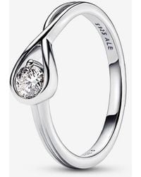 PANDORA - Infinite Sterling Lab-Grown Diamond Ring - Lyst