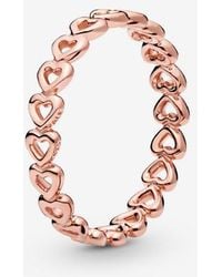 PANDORA - Band Of Hearts Ring - Lyst