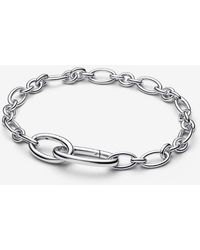 PANDORA - Openable Oval Link Chain Bracelet - Lyst