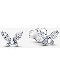 PANDORA - Butterfly Stud Earrings - Lyst