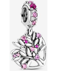 PANDORA - Heart Family Tree Dangle Charm - Lyst