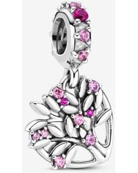 PANDORA - Heart Family Tree Dangle Charm - Lyst