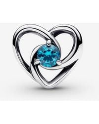 PANDORA - Entwined Heart & Stones Charm - Lyst