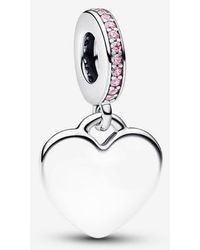 PANDORA - Heart Stone Dangle Charm - Lyst