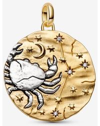 PANDORA - Cancer Zodiac Oversized Medallion Charm - Lyst