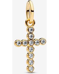 PANDORA - Cross Dangle Charm - Lyst