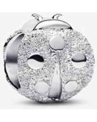 PANDORA - Textured Ladybird Mini Charm - Lyst