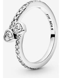 PANDORA - Moments Sterling Silver Celestial Stars Cubic Zirconia Ring - Lyst