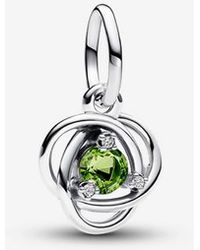 PANDORA - August Birthstone Eternity Circle Dangle Charm - Lyst