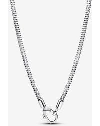 PANDORA - Studded Clasp & Chain Necklace - Lyst