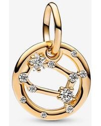 PANDORA - Gemini Zodiac Dangle Charm - Lyst