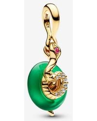 PANDORA - Snake Murano Glass Dangle Charm - Lyst