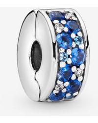PANDORA - Pavé Clip Charm - Lyst