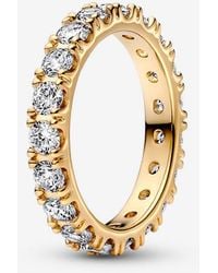PANDORA - Sparkling Row Eternity Ring - Lyst