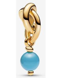 PANDORA - December Birthstone Eternity Circle Dangle Charm - Lyst