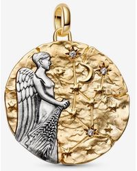 PANDORA - Virgo Zodiac Oversized Medallion Charm - Lyst