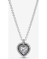 PANDORA - Timeless 393099c01-45 Heart Necklace - Lyst