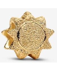 PANDORA - Textured Sun Mini Charm - Lyst