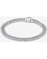 PANDORA - Timeless Pavé Chain Bracelet - Lyst