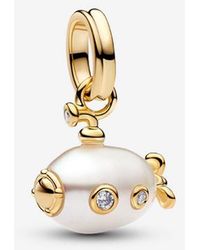 PANDORA - Treated Freshwater Cultured Baroque Pearl Submarine Dangle Charm - Lyst
