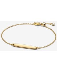 PANDORA - Engravable Bar Chain Bracelet - Lyst
