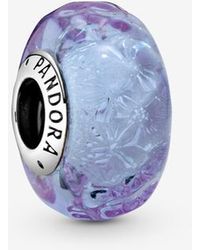 PANDORA - Wellenförmiges lavendelblaues murano-glas charm - Lyst