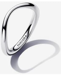 PANDORA - Organically Shaped Band Ring - Lyst