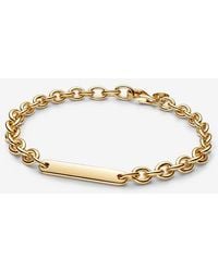 PANDORA - Engravable Bar Link Bracelet - Lyst