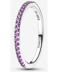 PANDORA - Sparkling Half-Eternity Band Ring - Lyst