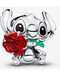 PANDORA - Disney Stitch Rose Murano Glass Charm - Lyst