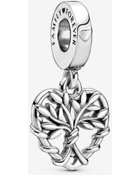 PANDORA - Heart Family Tree Dangle Charm - Lyst