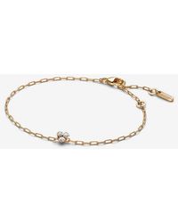 PANDORA - Era Bezel Lab-Grown Diamond Cluster Paperclip Chain Bracelet - Lyst