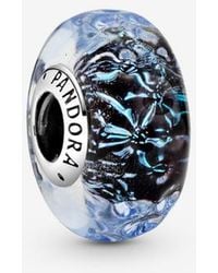 PANDORA - Wavy Dark Murano Glass Ocean Charm - Lyst