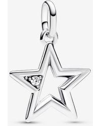 PANDORA - Me Sparkling Star Medallion Charm - Lyst