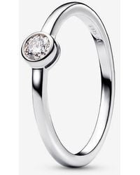 PANDORA - Era Bezel Sterling Lab-Grown Diamond Ring - Lyst