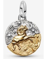 PANDORA - Aries Zodiac Medallion Charm - Lyst
