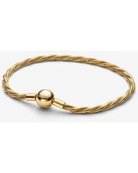 PANDORA - Round Clasp Twisted Snake Chain Bracelet - Lyst